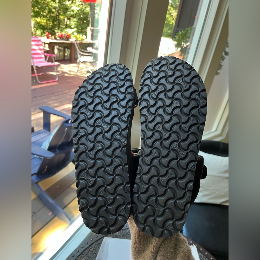 BIRKENSTOCK PAPILLIO THEDA LEATHER PLATFORM SANDALS BLACK 39 EU 8 US - Picture 11 of 11